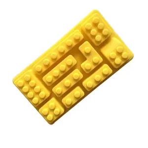 DIY 수제 10-캐비티 다른 크기 레고 빌딩 블록 구미 캔디 몰드 실리콘 초콜릿 몰드 아이스 큐브 트레이