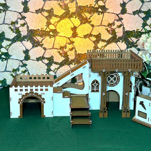 Lussuosa Casetta per Piccoli Animali, Moderno Castello in Legno per Conigli, Cortile per Porcellini d'India e Criceti, Rifugio e Casa per il Riposo in Soggiorno - Product Image 4