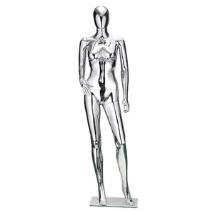 Factory Price Chrome Electroplate Glossy Female Plastic Mannequin Full body