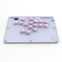TOPWOLF-Bâton d'arcade sans levier à 16 touches pour jeux de combat, compatible avec les consoles PC/Switch/Steam/Sony