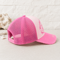 Gorra de 5 Paneles de Alta Calidad Dymf, Diseño Desgastado, Gorra Deportiva de Verano para Mujer, Logotipo Bordado Floral Personalizado, Gorra Trucker de Algodón