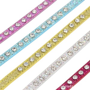 Wholesale PU Leather <b>Glitter</b> Pet Collar Rhinestone Dog Cat Collar Sparkle Puppy Necklace Fashion Accessories - Product Image 5