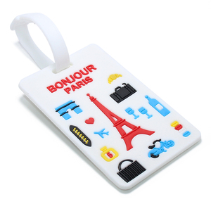 Sangle à boucle en plastique rouge Bus Cadeaux promotionnels Bagages Valise ID Nom Étiquettes Logo personnalisé PVC Caoutchouc Silicone <span class=keywords><strong>Voyage</strong></span> Bagages Étiquettes - Product Image 5