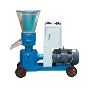 Feed Grinder And Mixer Dryer Packing Pelletizer Granulator Production Line Diesel Engine Animal Feed Pellet Machine Home Use