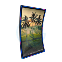 32 pouces 55 pouces aluminium 4k cadre compétence écran tactile affichage LED condensateur moniteur de jeu incurvé pour machine de conseil