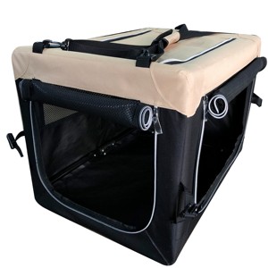 Jaula Plegable para Mascotas con Cierre de Cremallera, Malla Antiarañazos, Transpirable, Portátil, de Gran Capacidad - Product Image 4