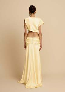 Completo Chic da <span class=keywords><strong>Donna</strong></span> 2026, Sexy Set con Top Corto <span class=keywords><strong>in</strong></span> <span class=keywords><strong>Raso</strong></span> e Gonna Lunga Plissettata, Elegante Completo Estivo Casual a 2 Pezzi - Product Image 4