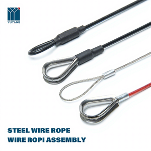 ステンレス鋼ワイヤーロープアセンブリステンレス製ランヤードケーブルFittingThimbleアイループエンド安全ケーブルワイヤーロープ - Product Image 1