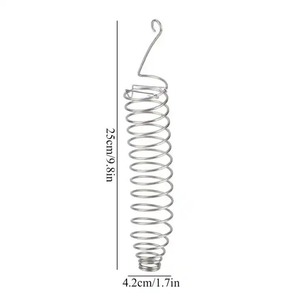 קפיץ מתיחה מפלדת אל-חלד של Futeng Holder, קפיץ ספירלי לתליית סל אוכל לציפורים, מתלה למאכיל ציפורים - Product Image 6