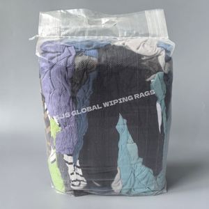 Chiffons en coton 100% recyclé colorés, chiffons en molleton, essuie-tout pour sweat-shirts, chiffons de nettoyage industriels pour ateliers, chiffons en coton déchiqueté - Product Image 1