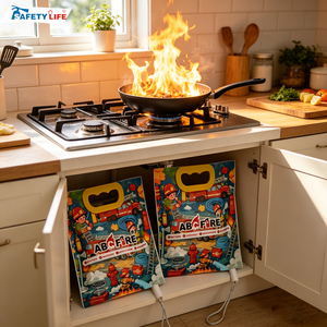 Kit de sécurité incendie domestique avec bâton télescopique et sachet <span class=keywords><strong>extincteur</strong></span>, sac d'urgence <span class=keywords><strong>pour</strong></span> <span class=keywords><strong>appartement</strong></span> et dortoir - Product Image 2