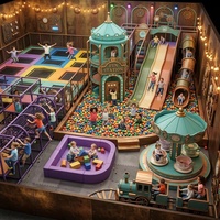Équipement FEC intérieur personnalisé sur le thème Steampunk Carnival, avec toboggan multi-voies, tube spiralé, piscine à balles, trampoline FUN STATION Dragon |   OEM&
