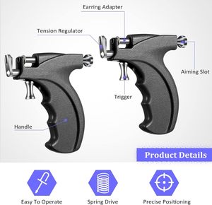 Artefact de <span class=keywords><strong>piercing</strong></span> d'oreille en acier inoxydable, pistolet à clous d'oreille avec motif de nez et de lèvres, pistolet à <span class=keywords><strong>piercing</strong></span> pour enfants, vente en gros - Product Image 4