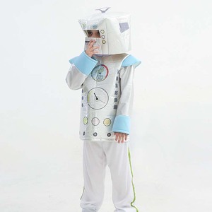 Halloween Trang Phục Chàng Trai Cô Gái Trẻ Em Bạc Phù Hợp Với <span class=keywords><strong>Robot</strong></span> Trang Phục CARR-027 - Product Image 2