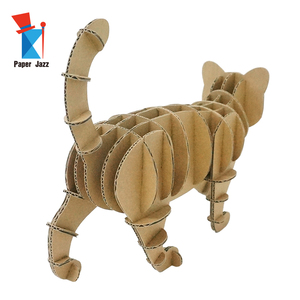 Wholesale 3D DIY Toy <strong>Cat</strong> Cardboard <strong>Puzzle</strong> Animal Model Unique Shape 3D Adult Animal <strong>Jigsaw</strong> <strong>Puzzle</strong> - Product Image 3