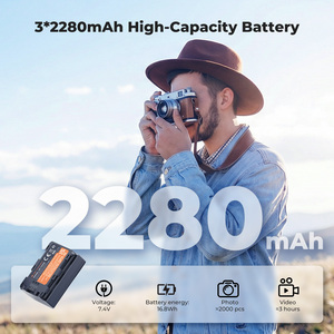 Batería para Cámara K&F Concept de 2280 mAh para Sony NP-FZ100, Juego de Cargador con Pantalla LCD y Tres Ranuras para Baterías, Puertos USB/Tipo-C - Product Image 2