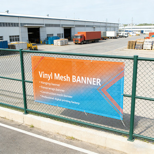 Bâche ignifuge personnalisée imprimée, toile de clôture aérée, bâche PVC, bâche <span class=keywords><strong>vinyle</strong></span> transparente mate en maille, pour extérieur avec certification ignifuge - Product Image 3
