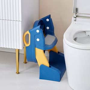 Tragbarer 2-in-1-Baby-Toilettensitz aus Kunststoff für Kinder Töpfchen mit praktischer Tritt hocker leiter - Product Image 4