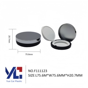 Yuecai Boîtier vide pour fond de teint coussin rond 15g, couvercle miroir argenté, base noire, pour <span class=keywords><strong>crème</strong></span> BB et <span class=keywords><strong>crème</strong></span> <span class=keywords><strong>CC</strong></span>, avec miroir, vente en gros - Product Image 6