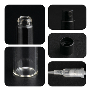 Flaconi <span class=keywords><strong>spray</strong></span> in vetro nero all'ingrosso, piatti, per profumo, con pompetta sigillante per <span class=keywords><strong>spray</strong></span> a penna - Product Image 3