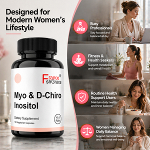 Capsules de Myo et D-Chiro Inositol à Formule Personnalisée pour Soutenir la Santé Ovarienne – Complément de Myo-Inositol (120 gélules) - Product Image 6