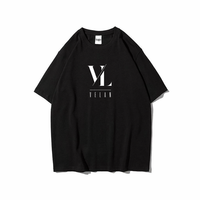 T-shirt décontracté ample en maille légère 180g, 100% coton, motif imprimé numérique, anti-plis, respirant, 16 couleurs, OEM