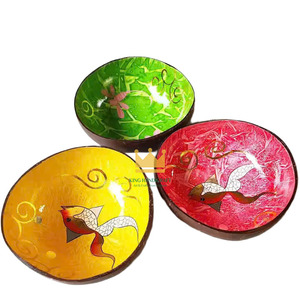 Meilleur prix, artisanat en bois de coco 100% naturel, bol laqué, écologique, durable, léger, de haute qualité, Kinghandicraft - Product Image 4