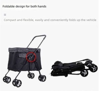 Poussette pour chien et chat de petite et moyenne taille, respirante, imperméable, chariot de transport pour animaux de compagnie, Cochecito Perro Poussette Hundewagen