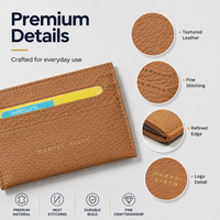 Dompet Kartu Desainer Ramah Lingkungan Dua Warna dengan Penutup Magnetik, Kantong Resleting, Panel Diagonal, Porte Carte, Pemblokir RFID, Dapat Disesuaikan