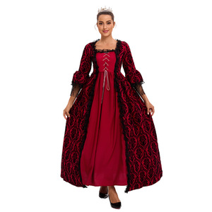 Robe de Cour pour Femmes Grande Taille avec Bordure en Dentelle, Jupe Ample, Style Médiéval Renaissance, Tailles S à 5XL - Product Image 2