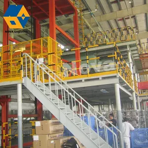 NOVA Fabbrica Costruire Industriale Pallet Scaffalature, Rack Supportati Struttura In Acciaio Piano Rialzato/