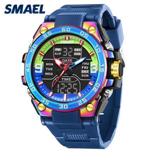 Montre SMAEL 8138 pour homme, nouvelle montre numérique-analogique à double affichage, élégante, multifonctionnelle, étanche 5ATM, montre de sport - Product Image 2