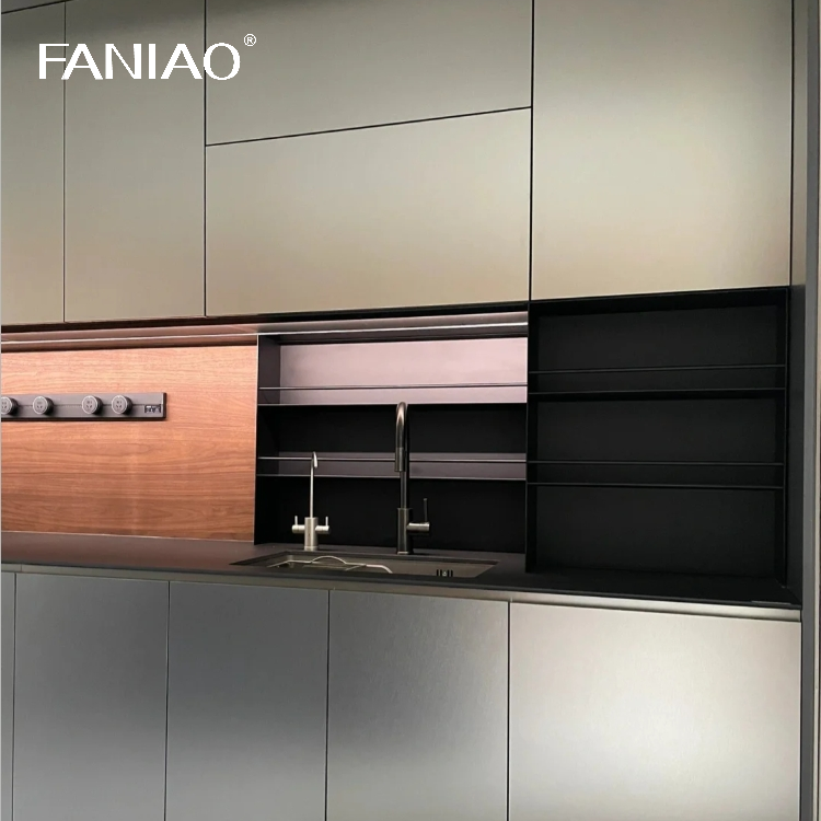 Factory Direct High End Modular Luxury Kitchen Cabinets with Faucet ...