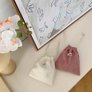 Sacs en toile de coton réutilisables, écologiques, recyclables, imprimés avec un logo personnalisé, avec une longue poignée et un cordon de serrage, pour cadeaux - Product Image 2