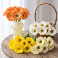 Fleurs artificielles Gerbera multicolores en PU, style classique, pour la maison, le salon, la chambre et les mariages – Vente en gros transfrontalière directe usine