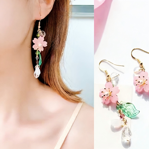 Pendientes <span class=keywords><strong>de</strong></span> orquídea estilo bosque, súper mágicos, <span class=keywords><strong>de</strong></span> inspiración china antigua, con borlas <span class=keywords><strong>de</strong></span> loto rosa, largos, <span class=keywords><strong>de</strong></span> cristal Hanfu - Product Image 4