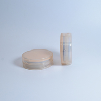 Palette à paupières vide universelle en PMMA recyclable, avec miroir intégré et houppette, forme personnalisée, couleur Pantone, emballage cosmétique