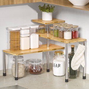 Adjustable Multi Layer Spice Rack Standing Type Height Adjustable <b>Kitchen</b> <b>Storage</b> <b>Unit</b> For Condiments - Product Image 1