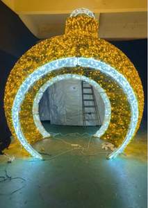 Grande sculpture lumineuse LED de Noël pour l'extérieur, boîte cadeau lumineuse LED, décoration, télécommande, IP65, pour les entrées et les places - Product Image 4