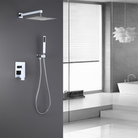 Ensemble de douche suspendu en acier inoxydable de haute qualité avec mitigeur encastré pour salle de bain
