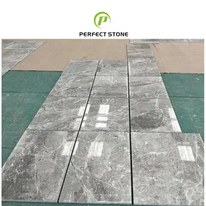 Cheap Natural Floor Decoration Home Athena White Grey Marble Stone Tiles Price For Flooring Grey Natural Marble