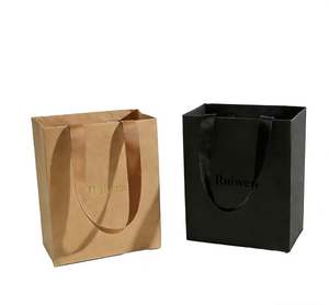 Sacs en papier personnalisés pour boutiques de détail, sacs cadeaux, sacs de shopping en papier pour emballages de petites entreprises avec ruban et corde - Product Image 5