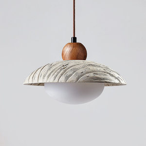 Lampe suspendue vintage Wabi-Sabi en pierre, luminaire décoratif LED pour salon, salle à manger, chevet, café, hôtel - Product Image 2