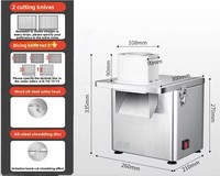 Commerciële multifunctionele elektrische snijmachine voor bakkerijen, fruit, groenten en aardappelen, van voedselveilig roestvrij staal