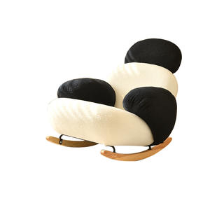 Sillón reclinable Tianxingju color crema con estructura de madera y relleno de espuma para sala de estar, dormitorio o balcón. - Product Image 4