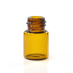 Mini-Glasflasche mit Schraubverschluss und Stopfen, 2ml Braune Glasfläschchen mit Schraubkappen, Nasee für Ätherische Öle, Flüssigkeiten, Toner - Product Image 4
