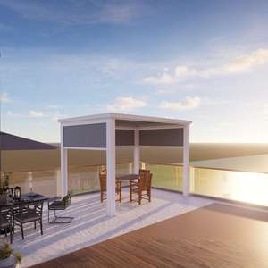 Pergola en aluminium avec lames orientables, délai de livraison rapide pour une utilisation dans la cour et dans le jardin - Product Image 1