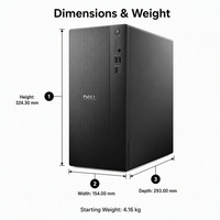 PC Desktop Dell ECT1250 Tower Baru Grosir, Generasi ke-14 Intel Core i3/i5/i7, RAM DDR5 16GB/32GB, SSD 512GB/1TB, Komputer Bisnis