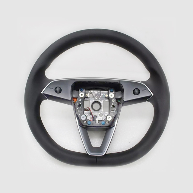 2024 2025 Original GENUINE Used Driver Leather Steering Wheel without Airbag Sports Style Model 3 Highland for Tesla