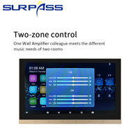 Système de contrôle multi-pièces PW1825+8C520H avec écran Android, amplificateur de classe D 8 canaux, kit d'amplificateur de haut-parleurs 10 pouces 8*25W